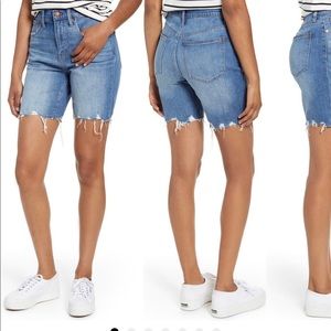 Madewell High Waist Mid Length Denim Shorts Size 32 Erwin wash